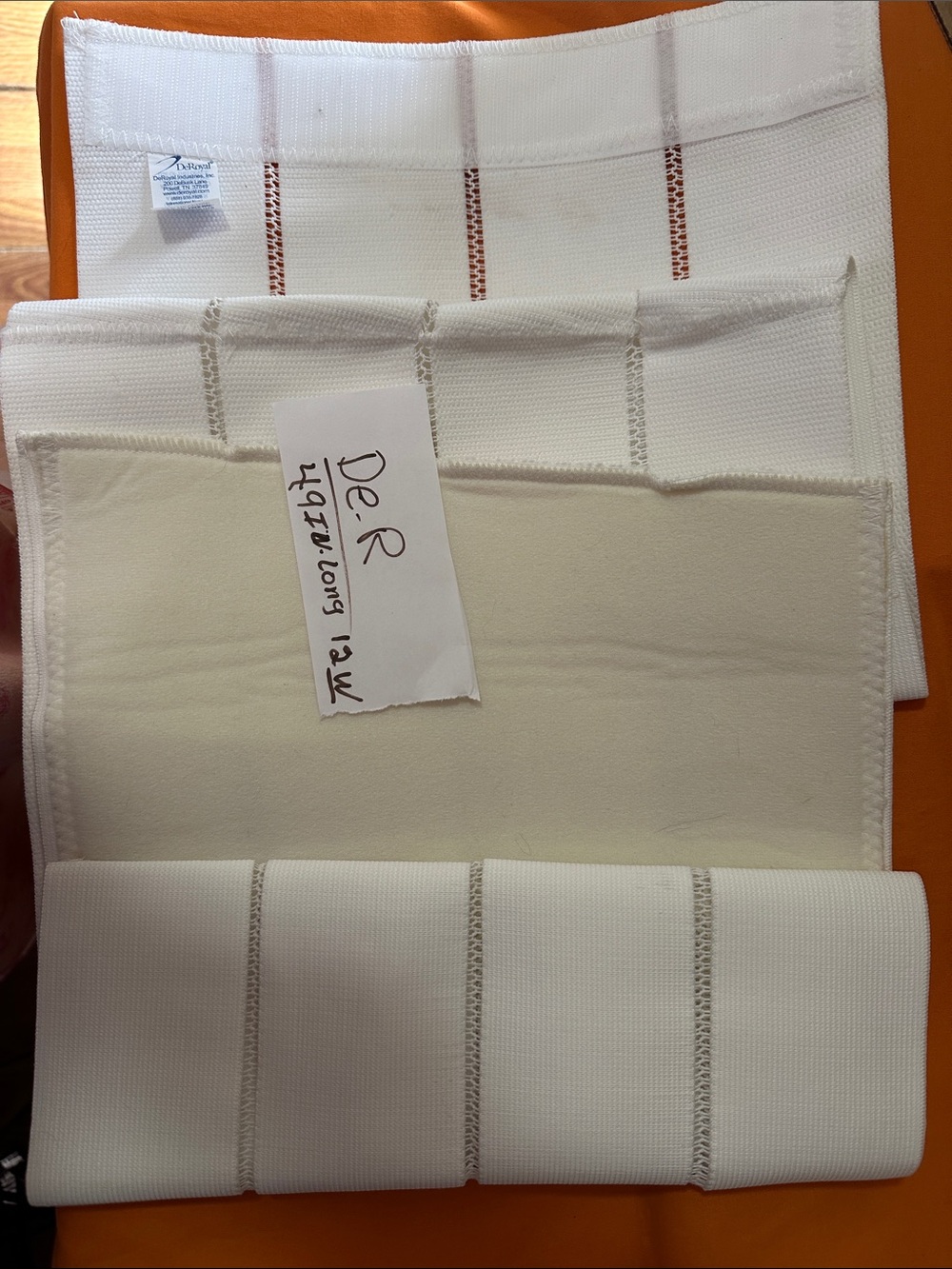 White Postpartum or Abdominal Binder Support Wrap